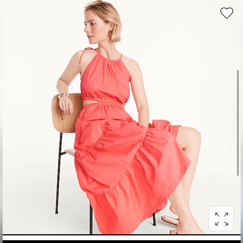 J Crew Elegant Coral Maxi Dress